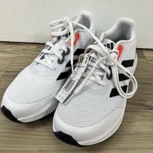 ADIDAS RUNFALCON 3.0 Sneakers White/Black Kids Size 4 HP5843 NWOB